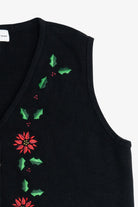 Vintage Poinsettia Croft & Barrow Ugly Christmas Sweater (1990s)