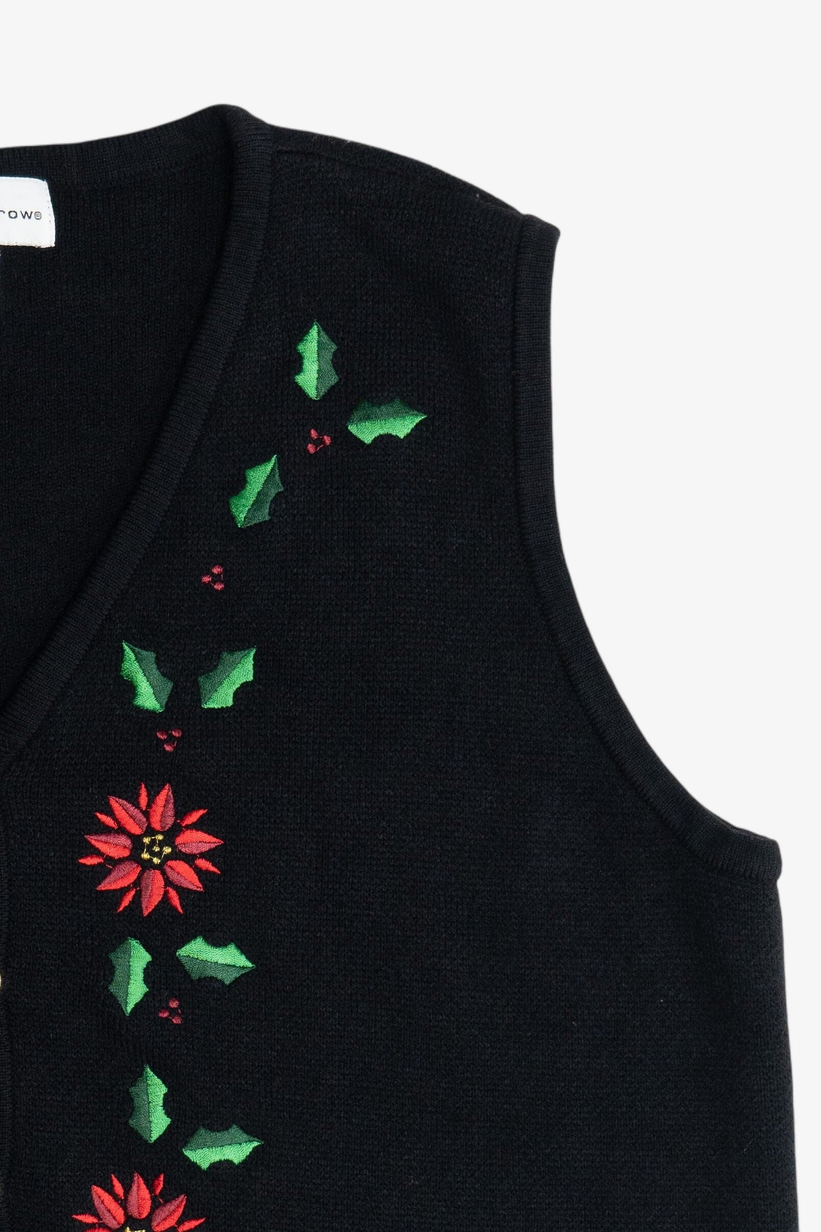 Vintage Poinsettia Croft & Barrow Ugly Christmas Sweater (1990s)