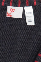 Vintage Black Holiday Editions Poinsettia Ugly Christmas Vest (1990s)