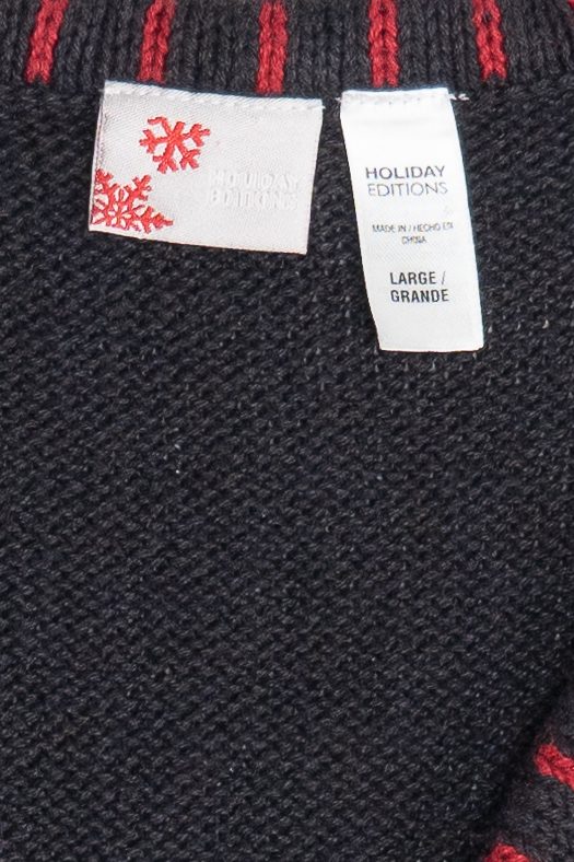 Vintage Black Holiday Editions Poinsettia Ugly Christmas Vest (1990s)