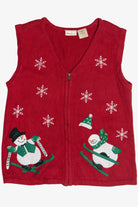 Vintage Bobbie Brooks Snowmen Ugly Christmas Vest (1990s)