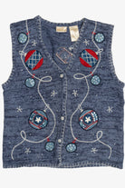 Vintage Bobbie Brooks Americana Ornaments Ugly Christmas Vest (1990s)