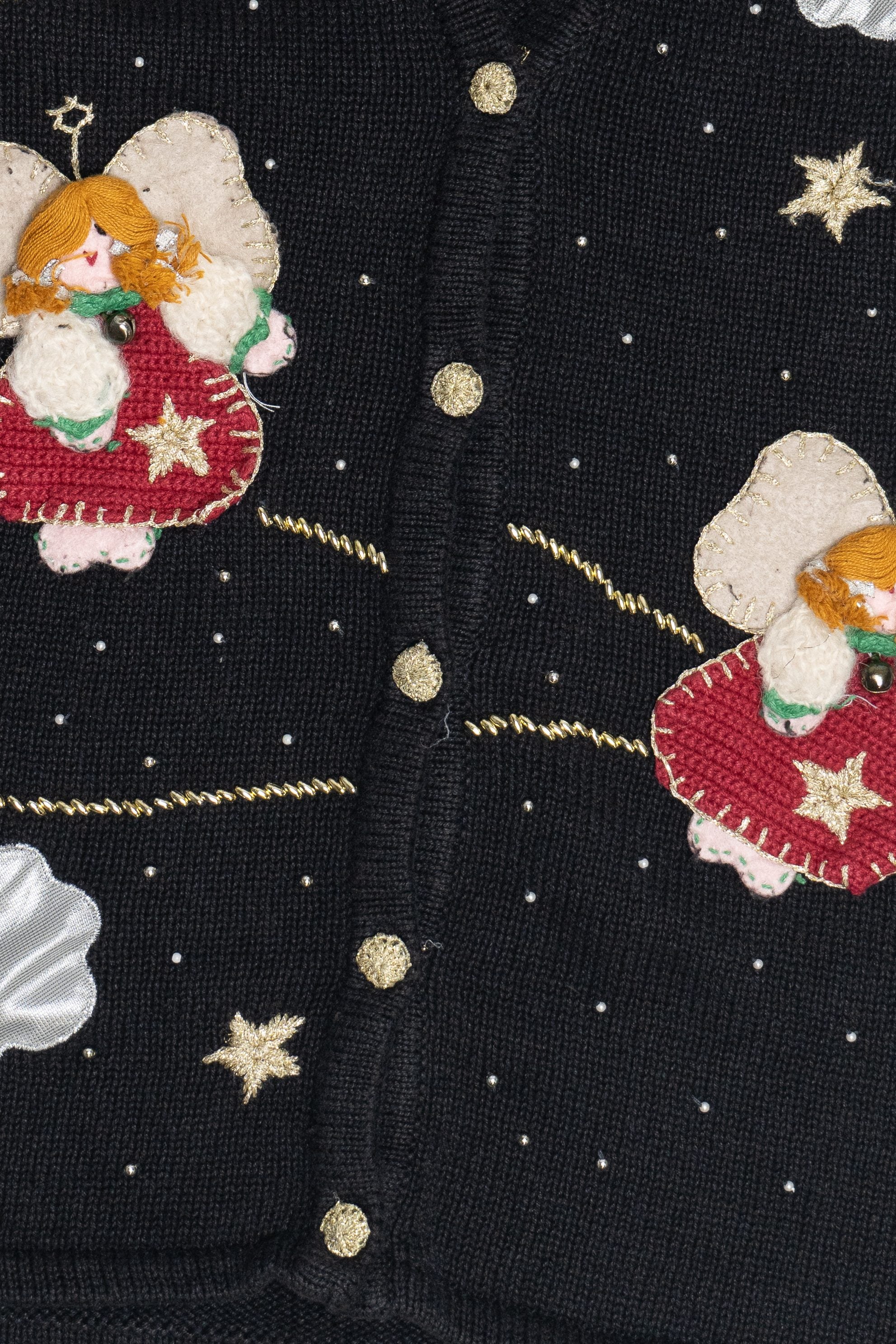 Vintage Angles In The Night Sky Ugly Christmas Vest (1990s)