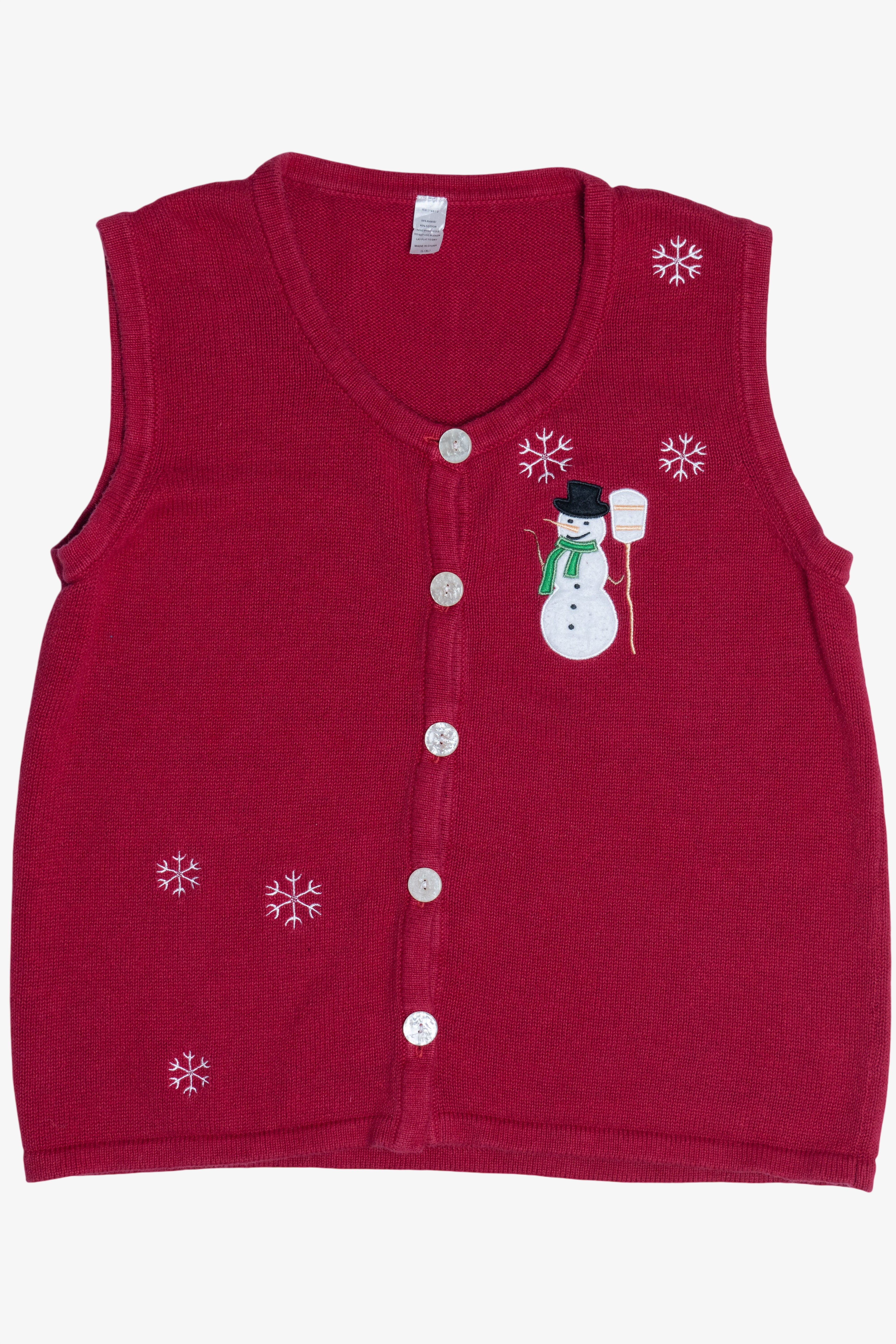 Vintage Snowman Ugly Christmas Vest (2000s)