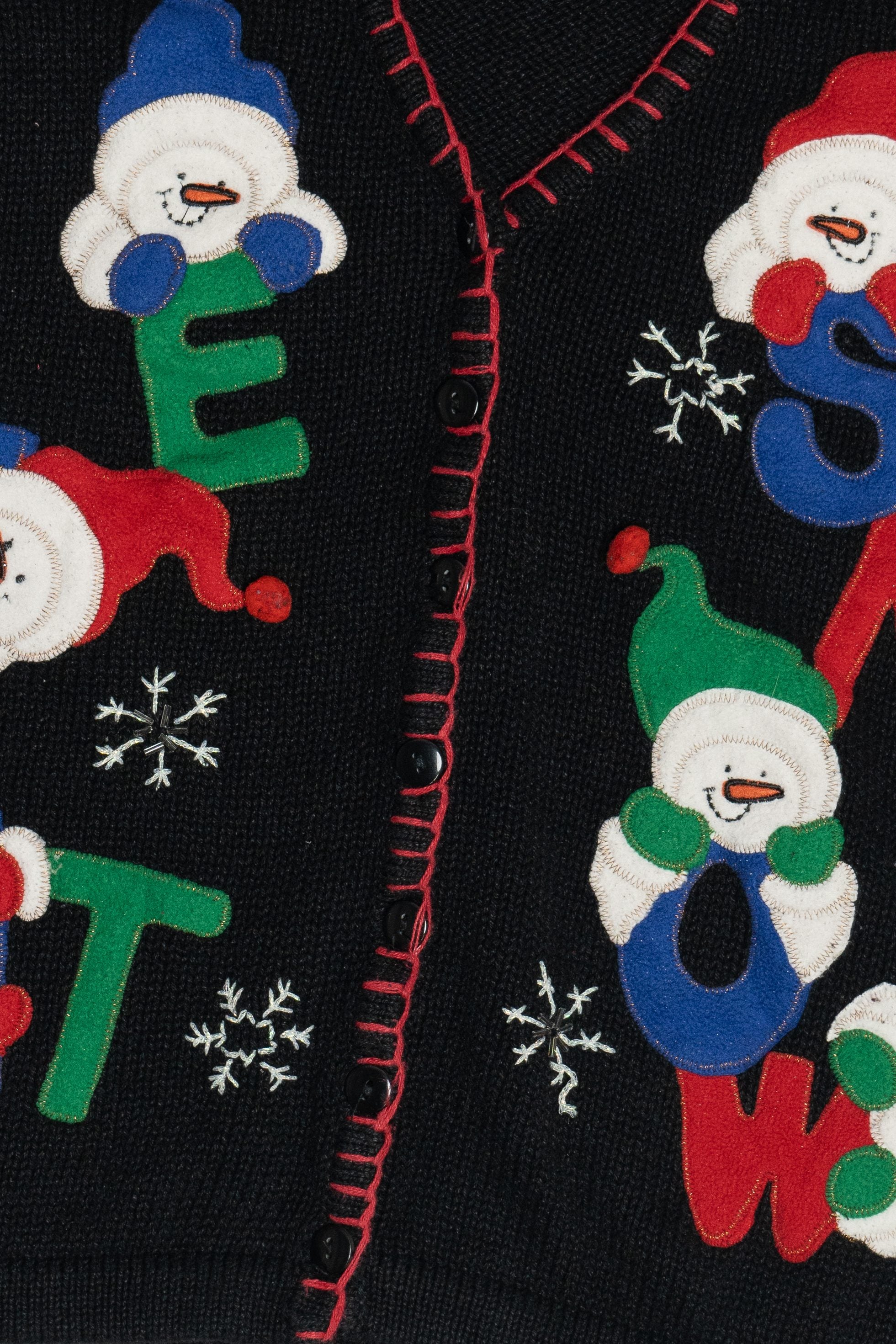 Vintage "Let It Snow" Ugly Christmas Vest (1990s)