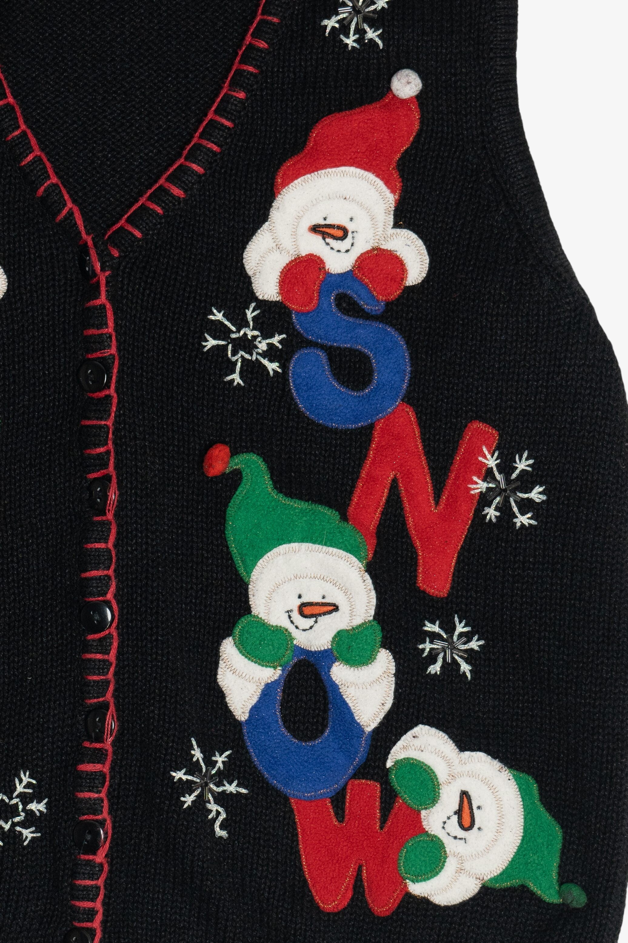 Vintage "Let It Snow" Ugly Christmas Vest (1990s)