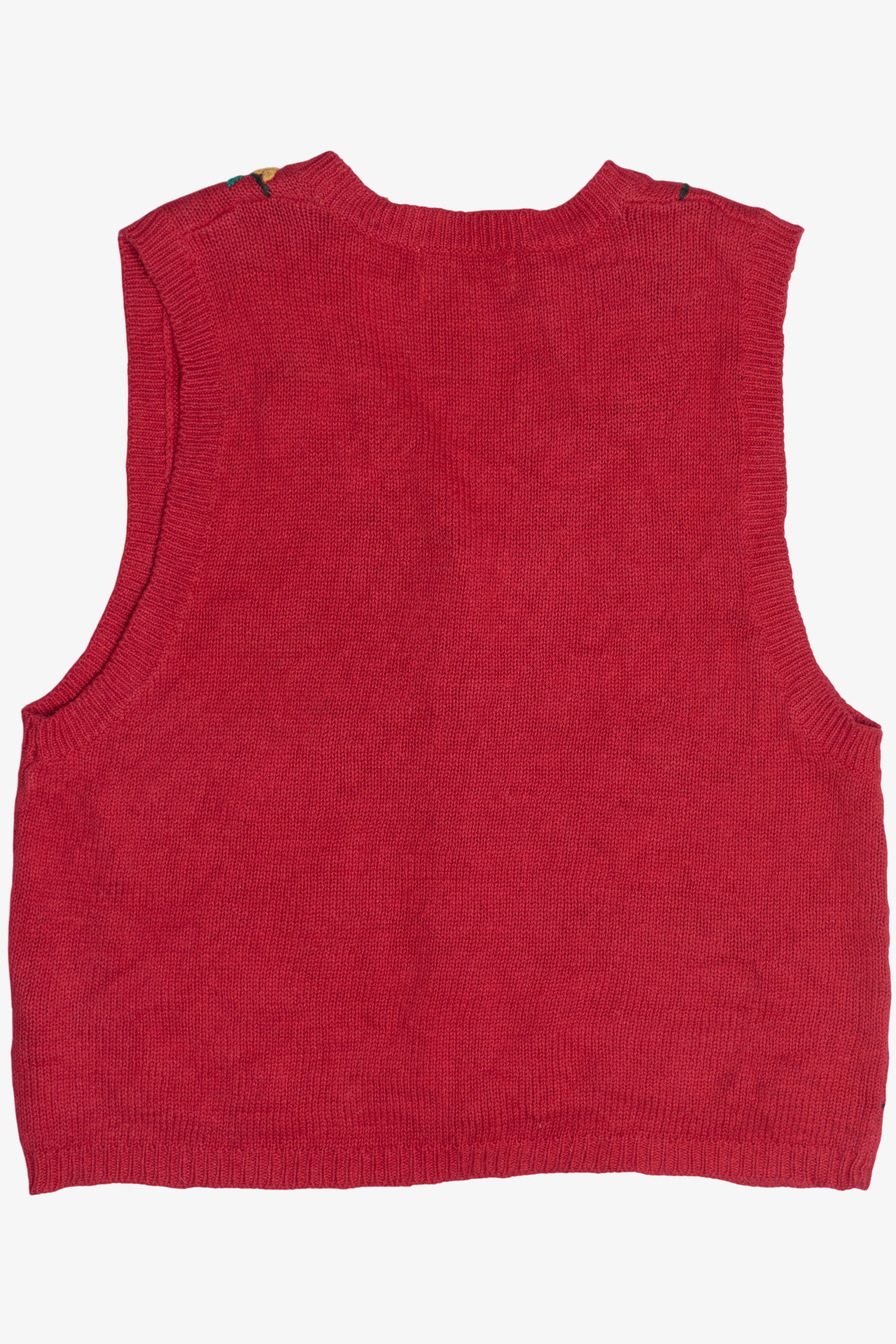 Vintage Hand Embroidered Bryn Connelly Ugly Christmas Vest (1990s)