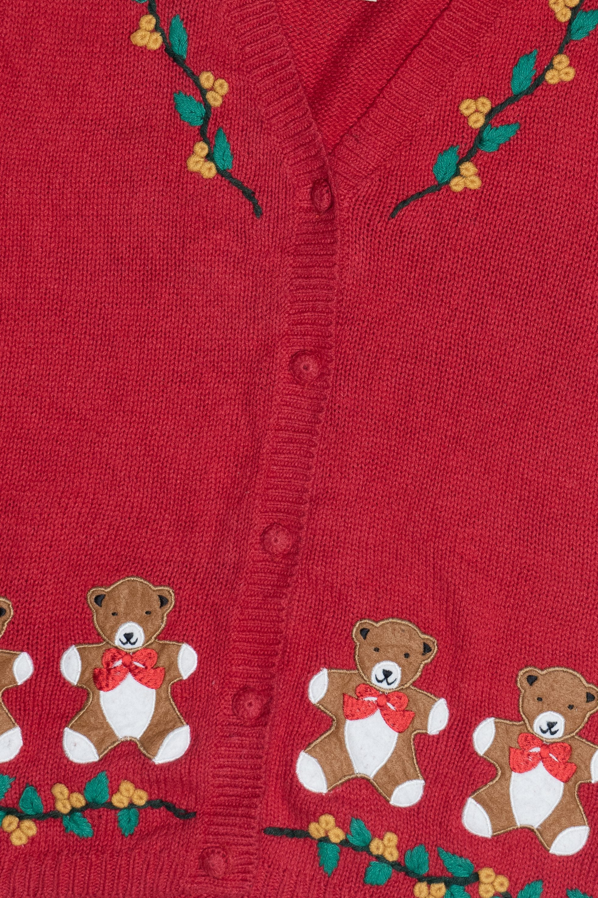 Vintage Hand Embroidered Bryn Connelly Ugly Christmas Vest (1990s)