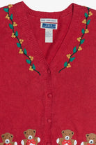 Vintage Hand Embroidered Bryn Connelly Ugly Christmas Vest (1990s)