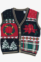 Vintage Black Ugly Christmas Vest (1990s)