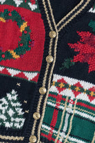Vintage Black Ugly Christmas Vest (1990s)