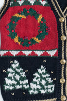 Vintage Black Ugly Christmas Vest (1990s)