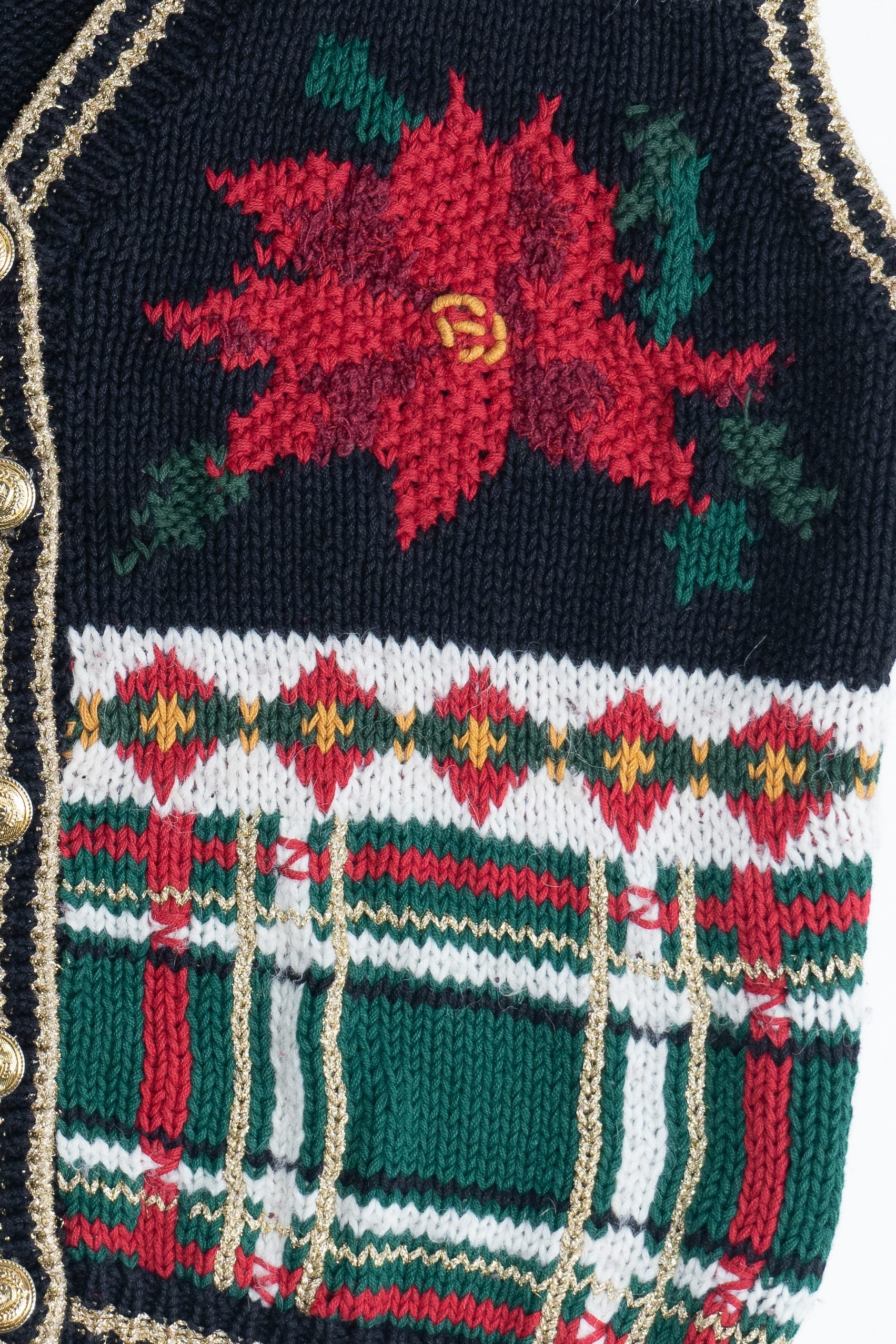 Vintage Black Ugly Christmas Vest (1990s)