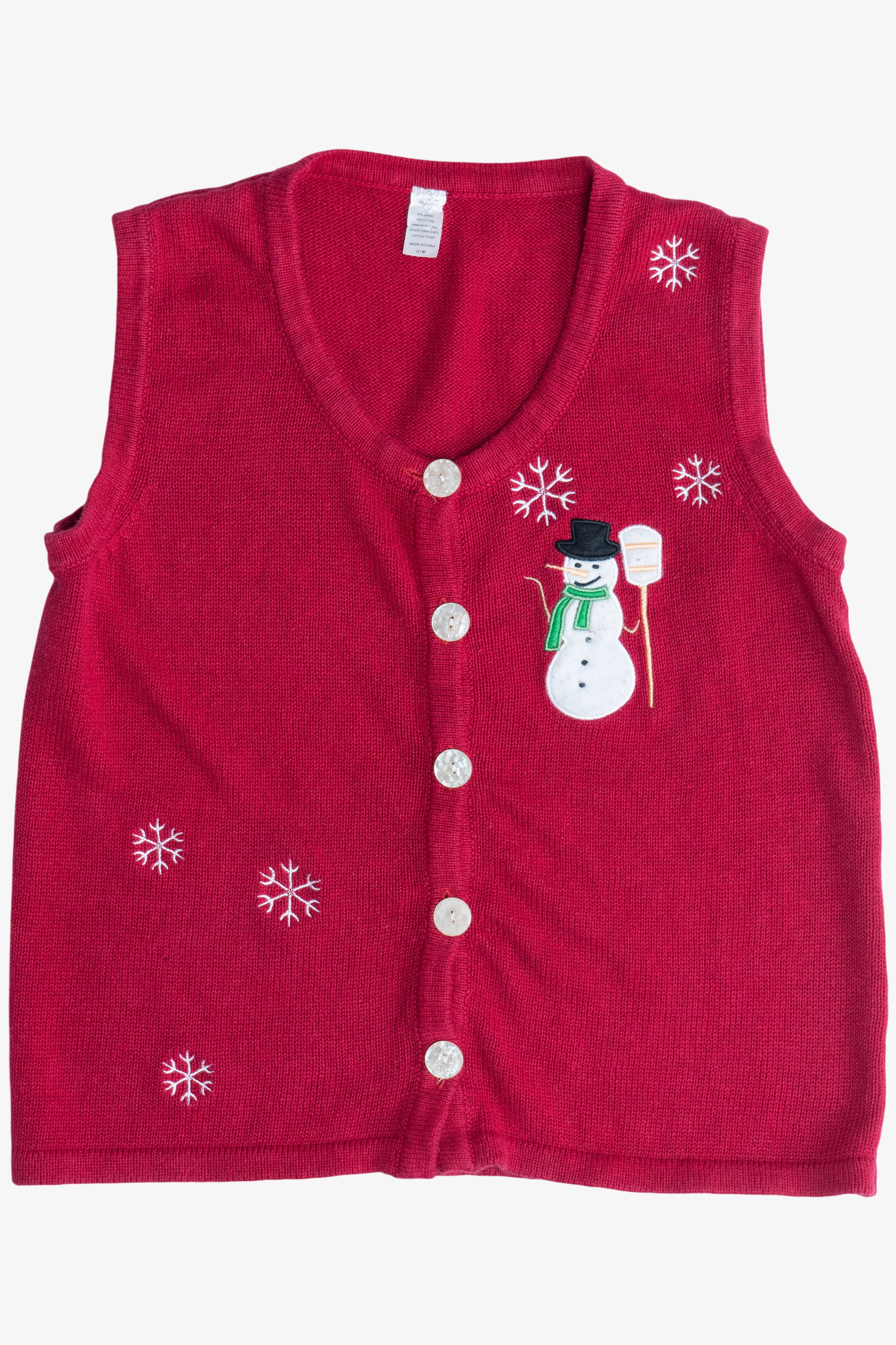 Vintage Snowman Ugly Christmas Vest (2000s)