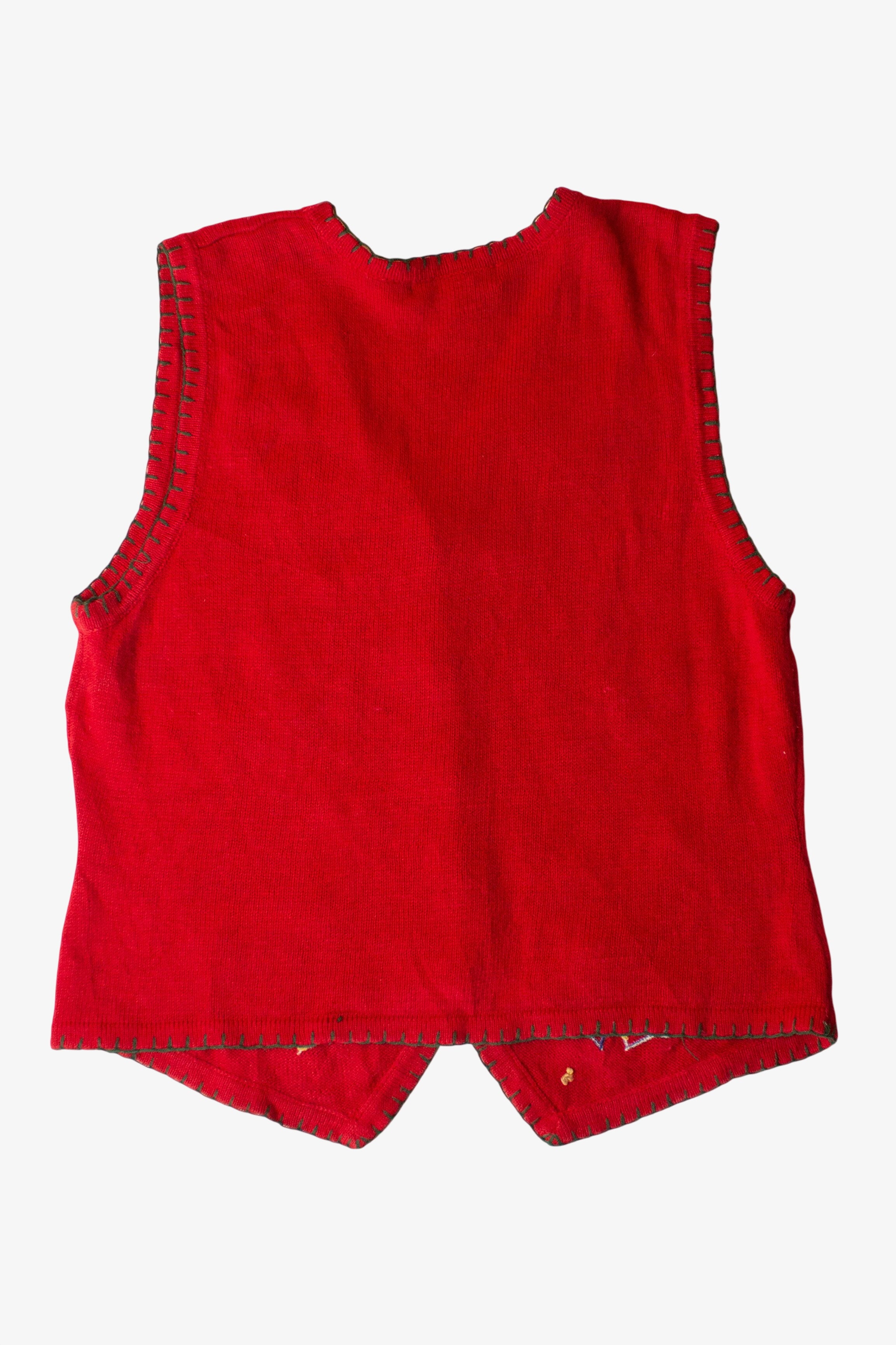 Vintage Snowflakes Collage Ugly Christmas Vest (1990s)