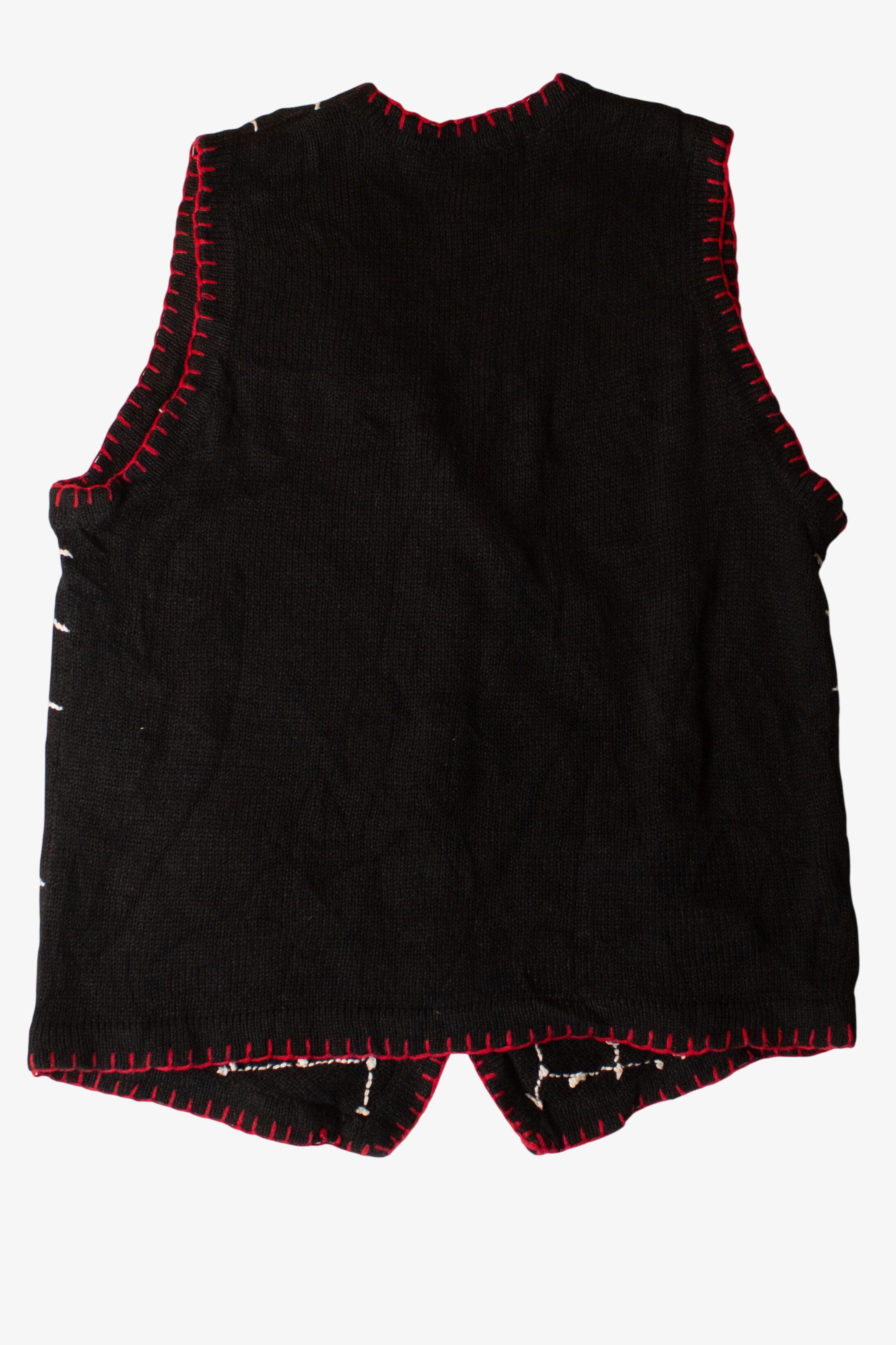 Vintage Snowmen Grid Ugly Christmas Vest (1990s)