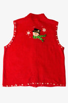 Vintage Red Snowmen Christmas Vest (2000s)