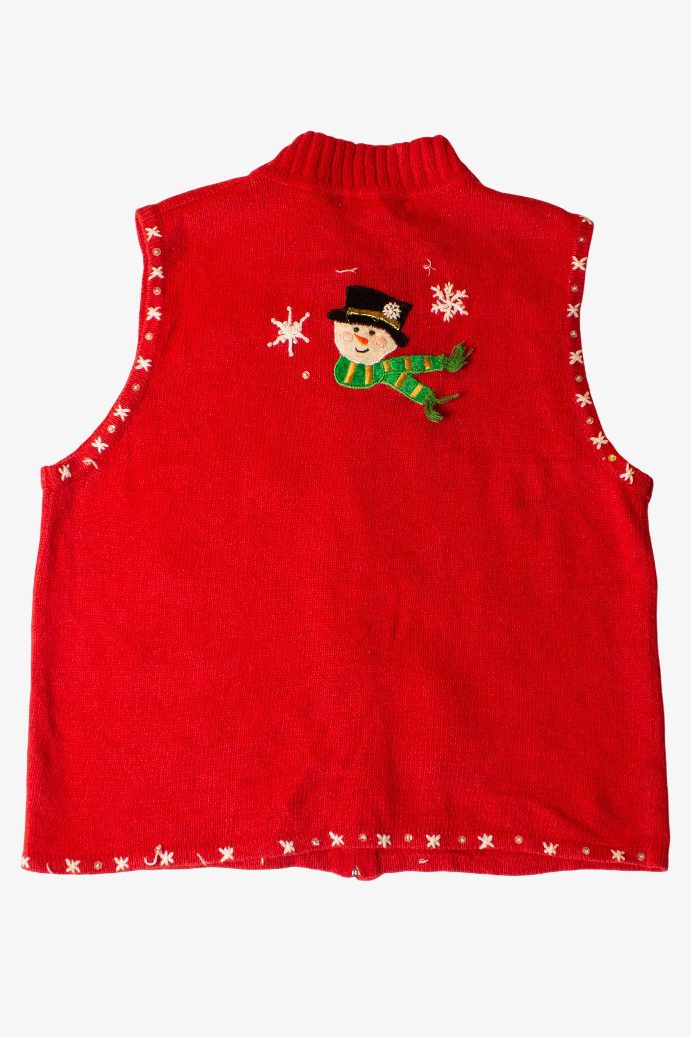 Vintage Red Snowmen Christmas Vest (2000s)