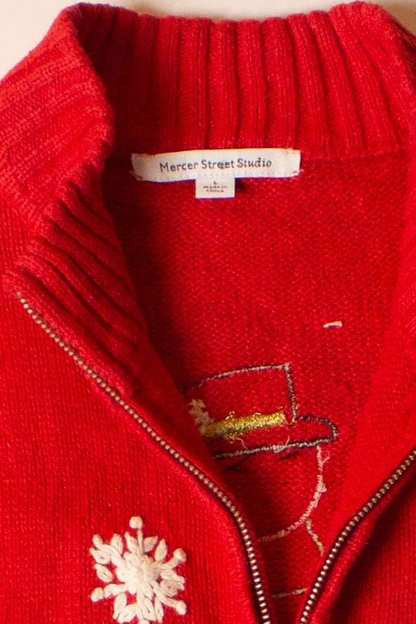 Vintage Red Snowmen Christmas Vest (2000s)