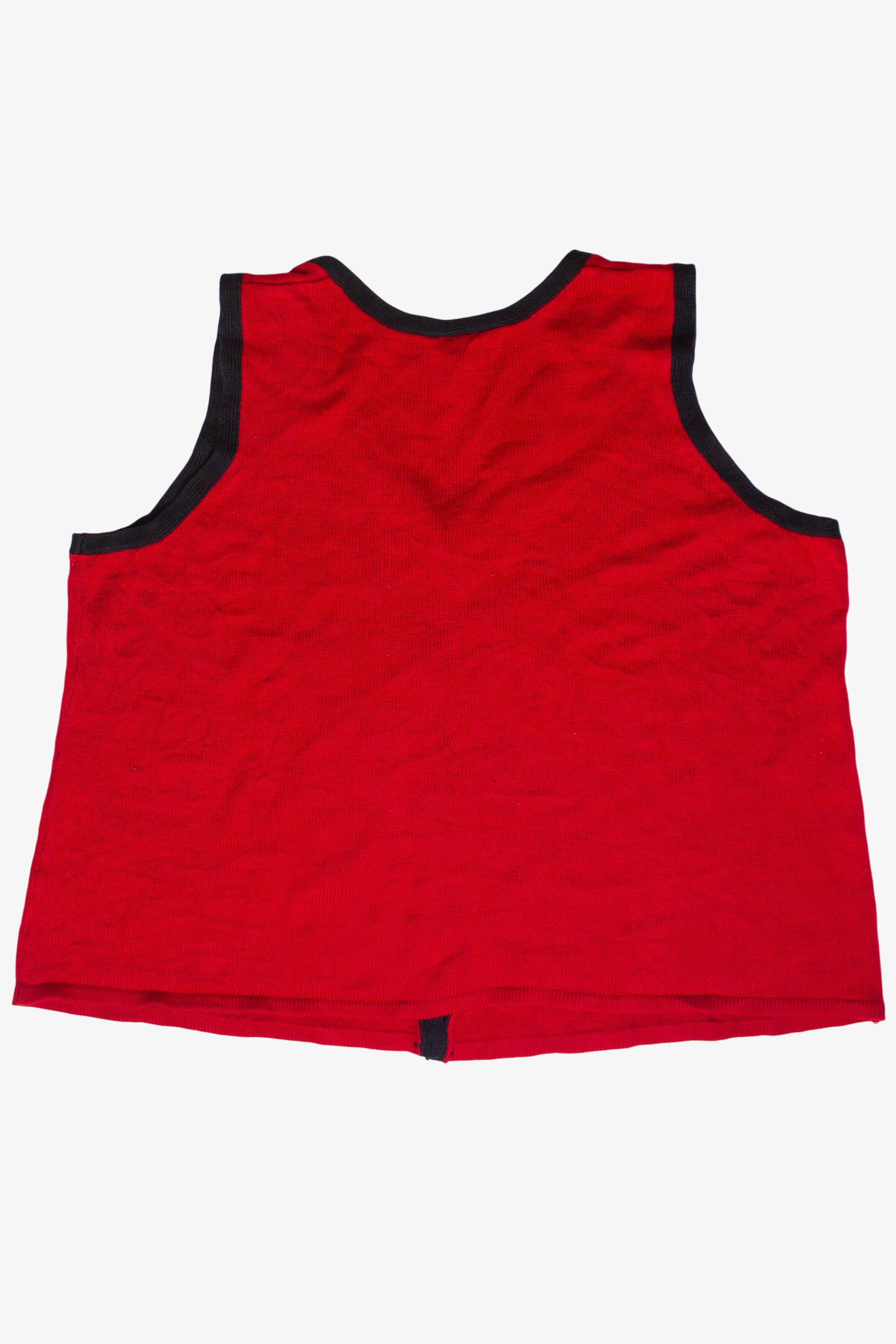 Festive Reindeer White Stag Ugly Christmas Sweater Vest (2010s)