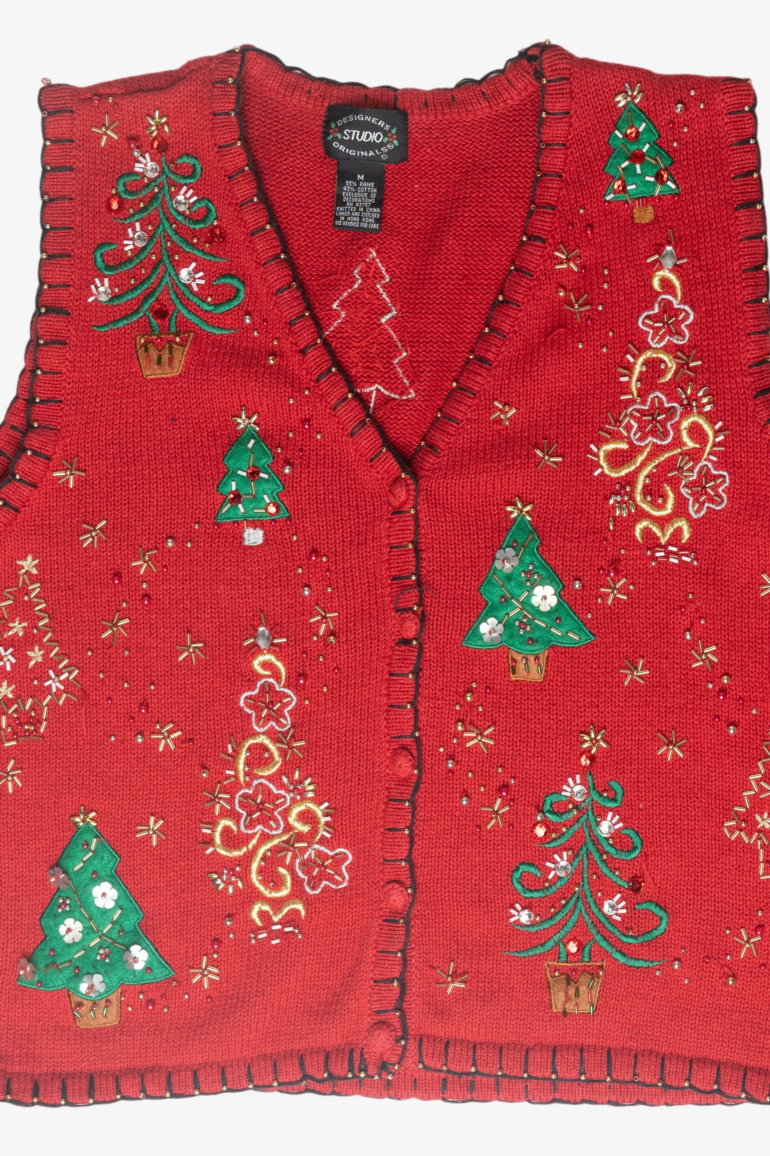  Christmas Trees Ugly Vintage Christmas Vest (1990s)