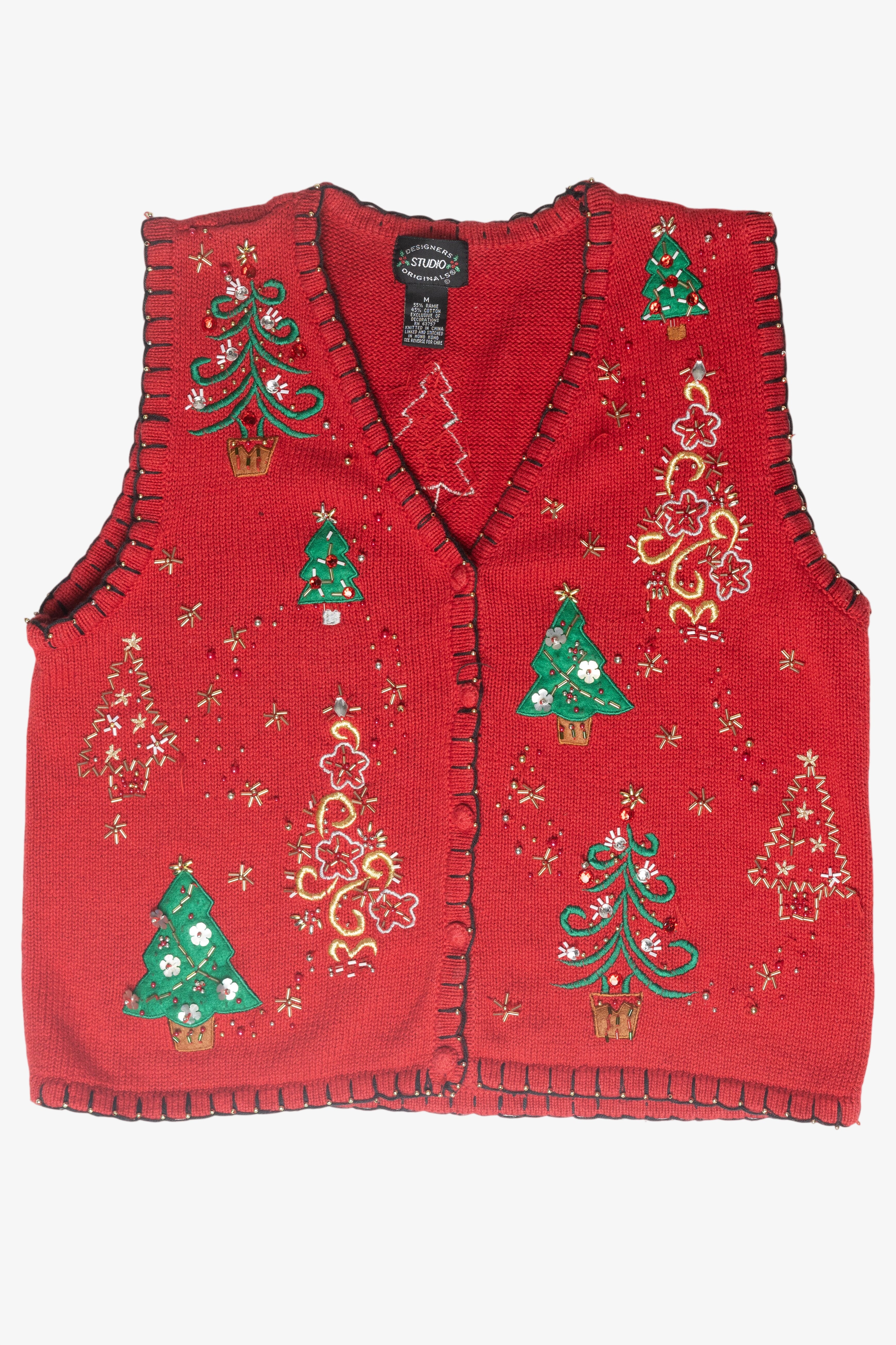  Christmas Trees Ugly Vintage Christmas Vest (1990s)