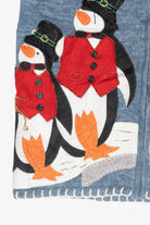 Top Hat Penguins Vintage Ugly Christmas Sweater (2000s)