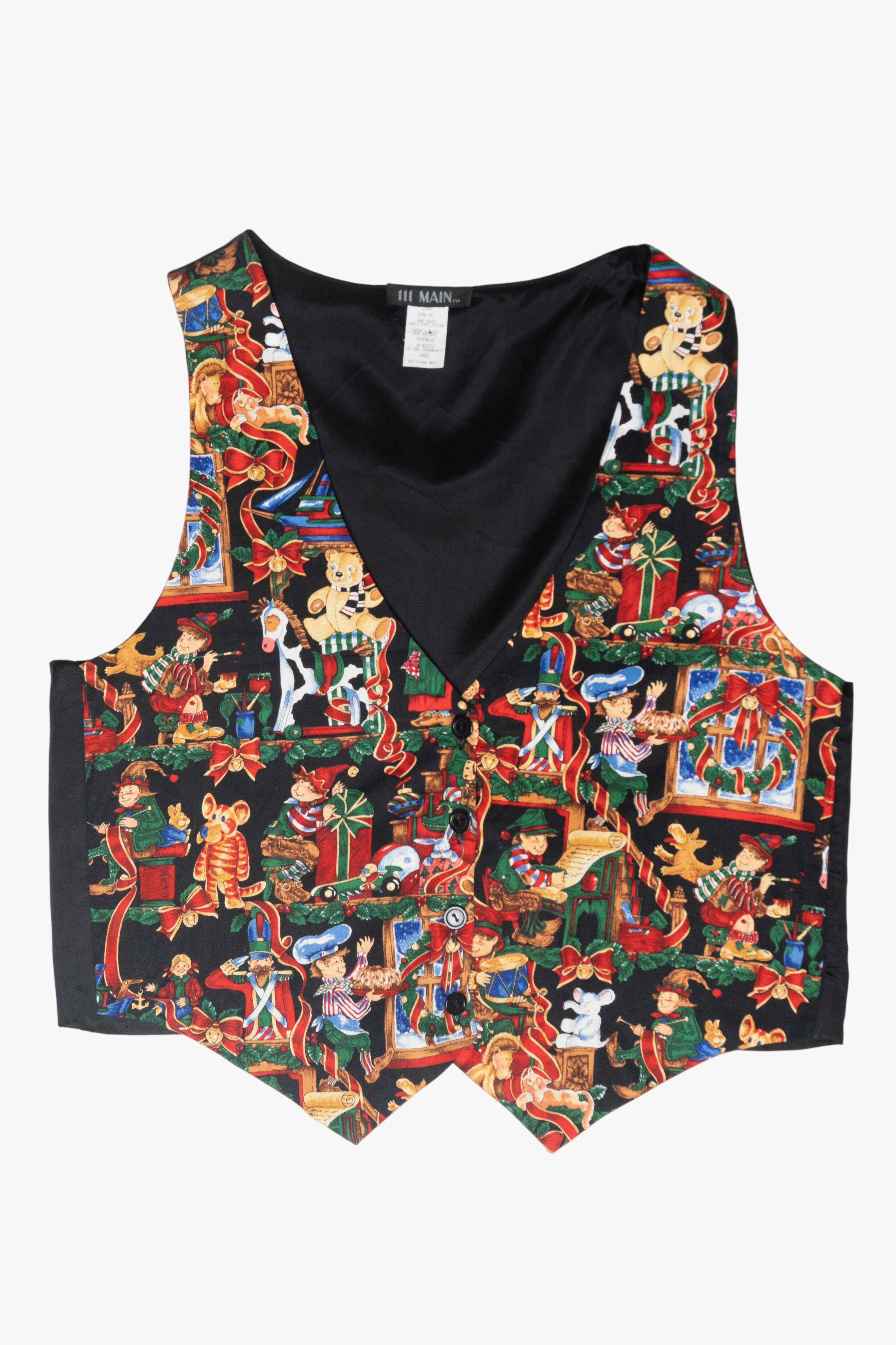 Santa's Workshop Vintage Ugly Christmas Vest (2000s)