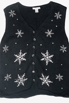 Snowflakes Vintage Ugly Christmas Vest (2000s)