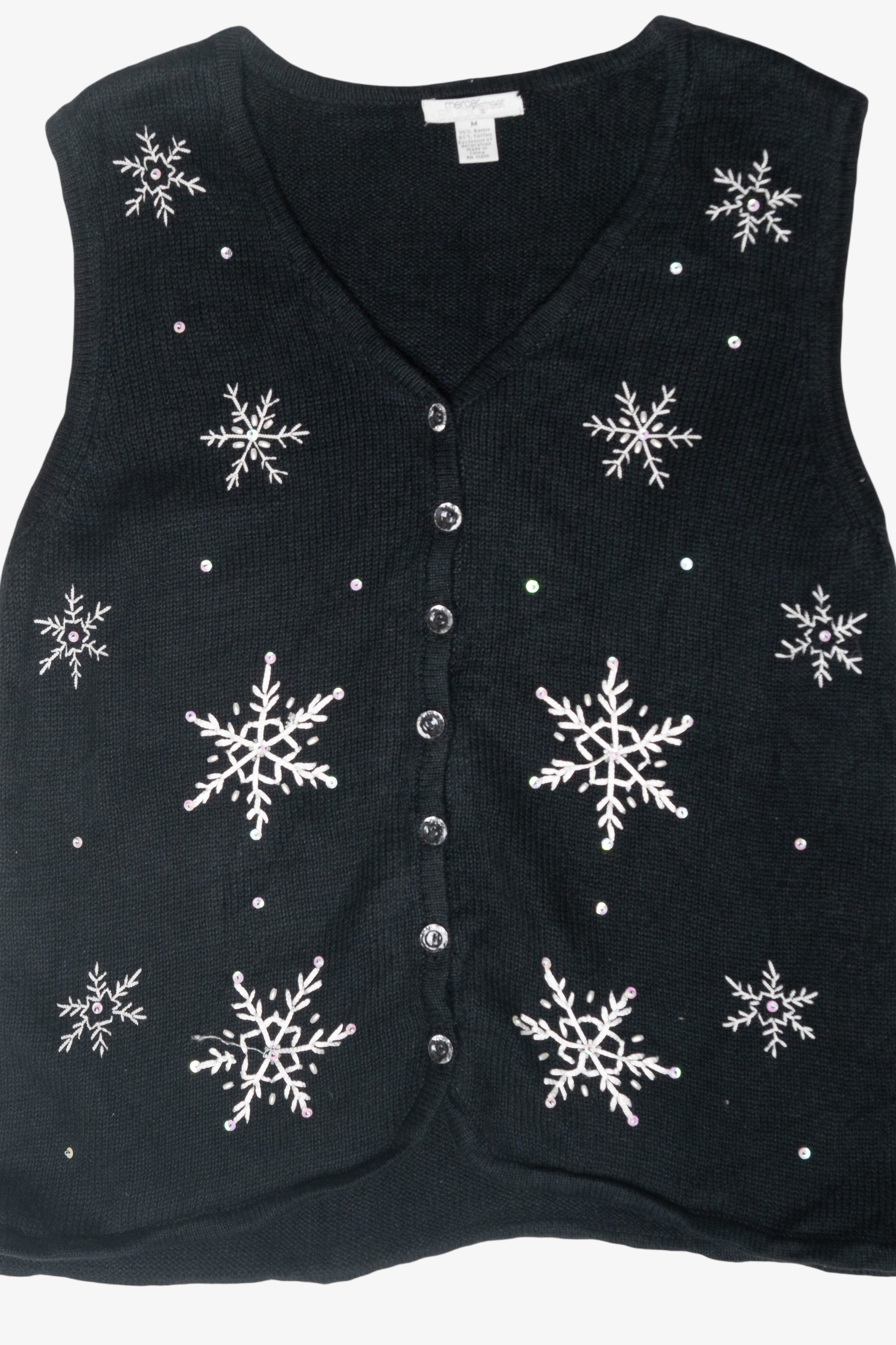 Snowflakes Vintage Ugly Christmas Vest (2000s)