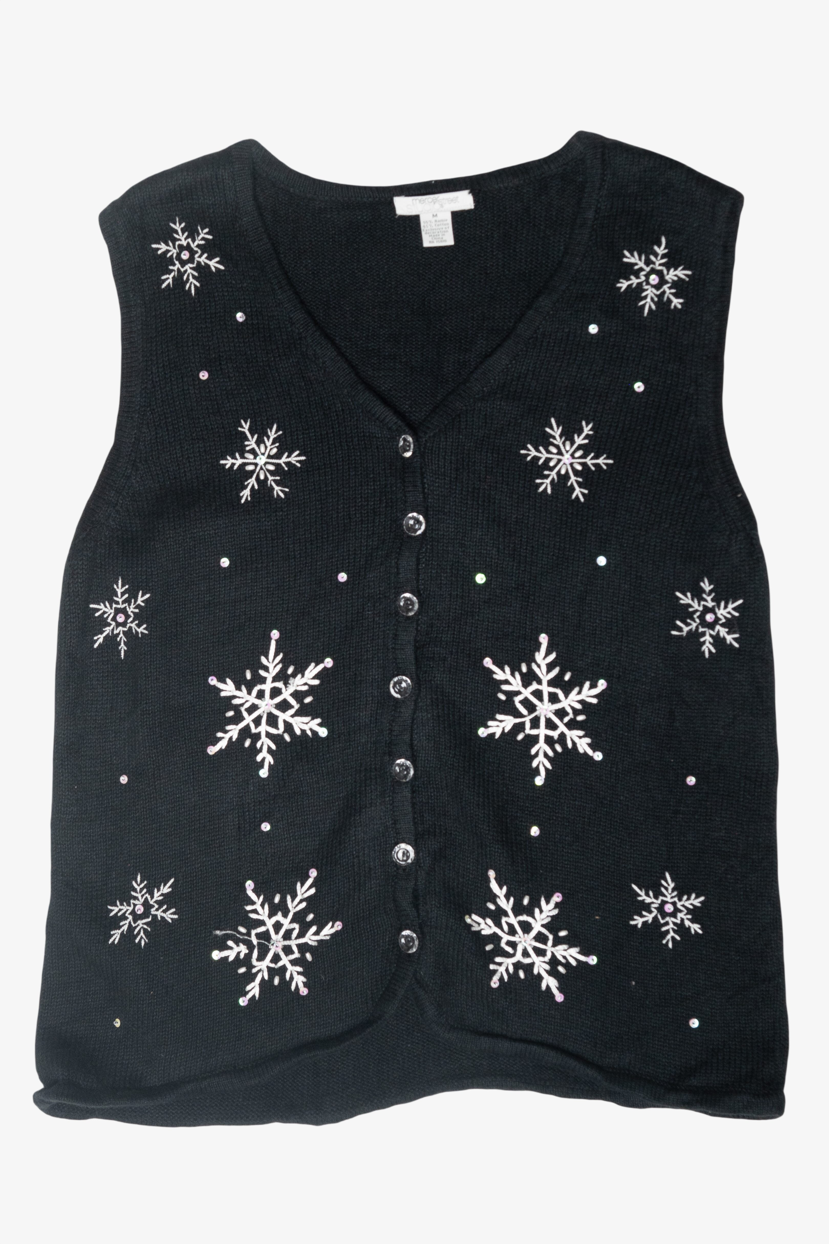 Snowflakes Vintage Ugly Christmas Vest (2000s)