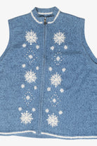 Snowflakes Vintage Ugly Christmas Sweater (2000s)