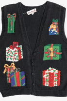 Vintage Presents Ugly Christmas Sweater Vest (1980s)