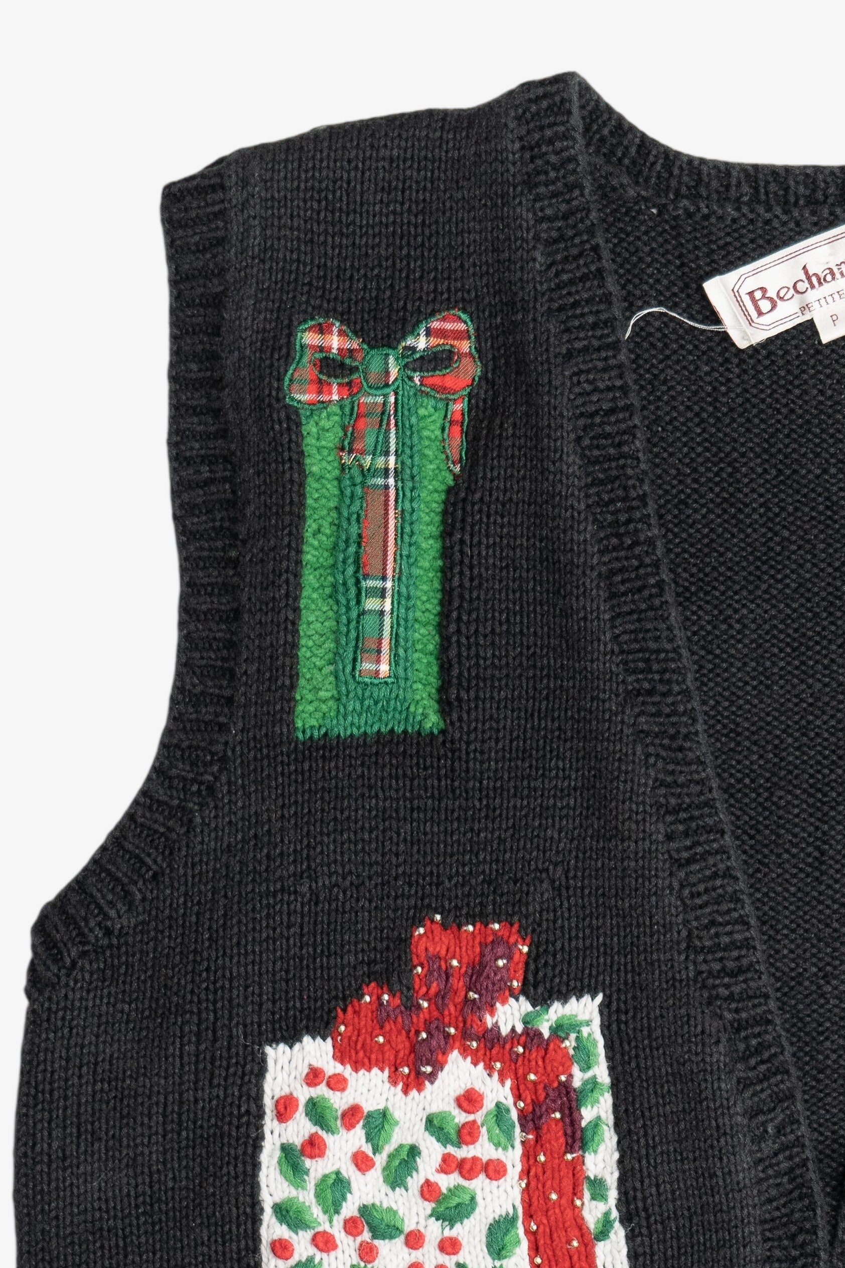 Vintage Presents Ugly Christmas Sweater Vest (1980s)