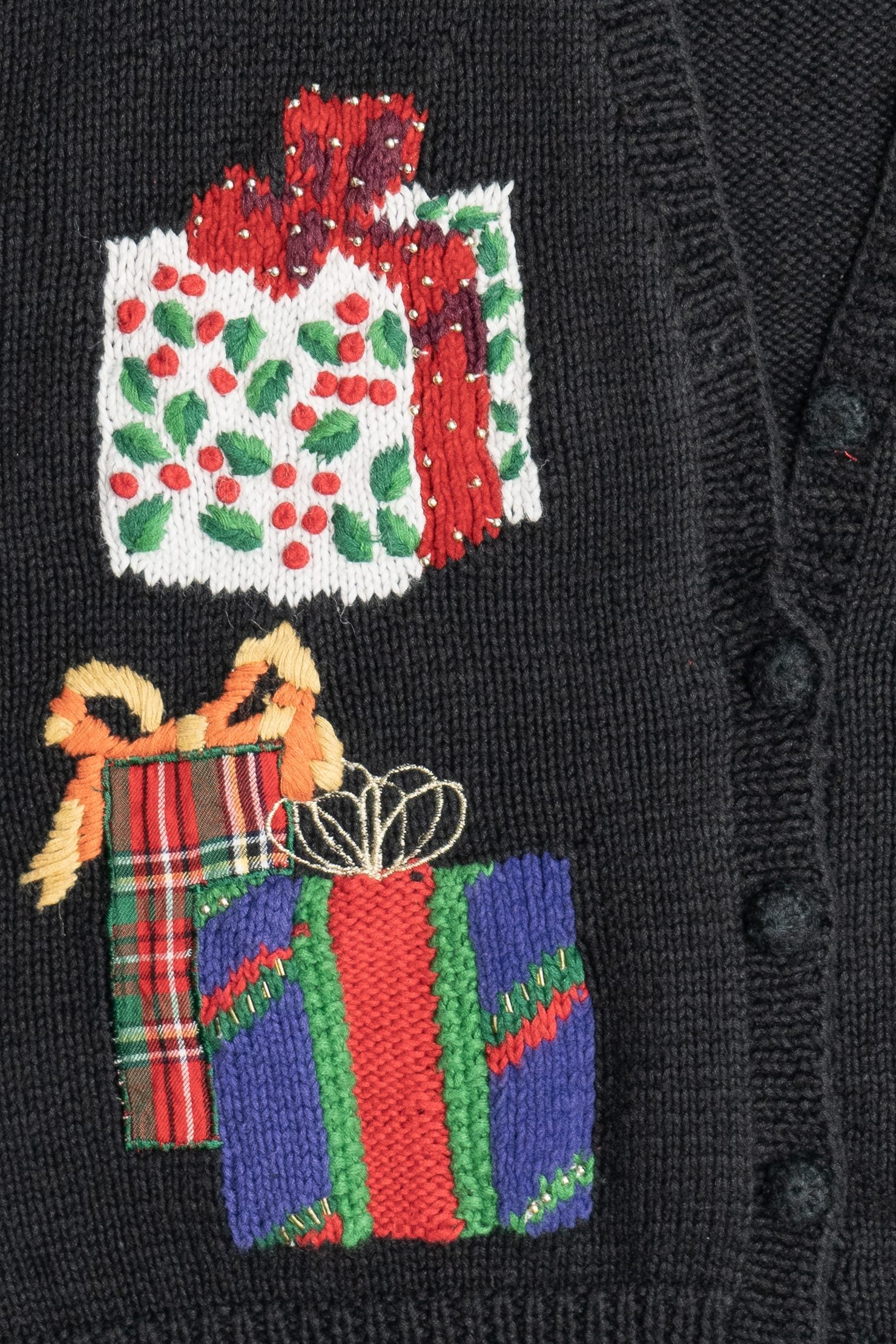 Vintage Presents Ugly Christmas Sweater Vest (1980s)