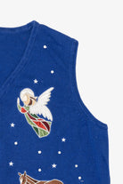 Vintage Blue Westbound Nativity Scene Ugly Christmas Vest (2000s)