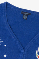 Vintage Blue Westbound Nativity Scene Ugly Christmas Vest (2000s)