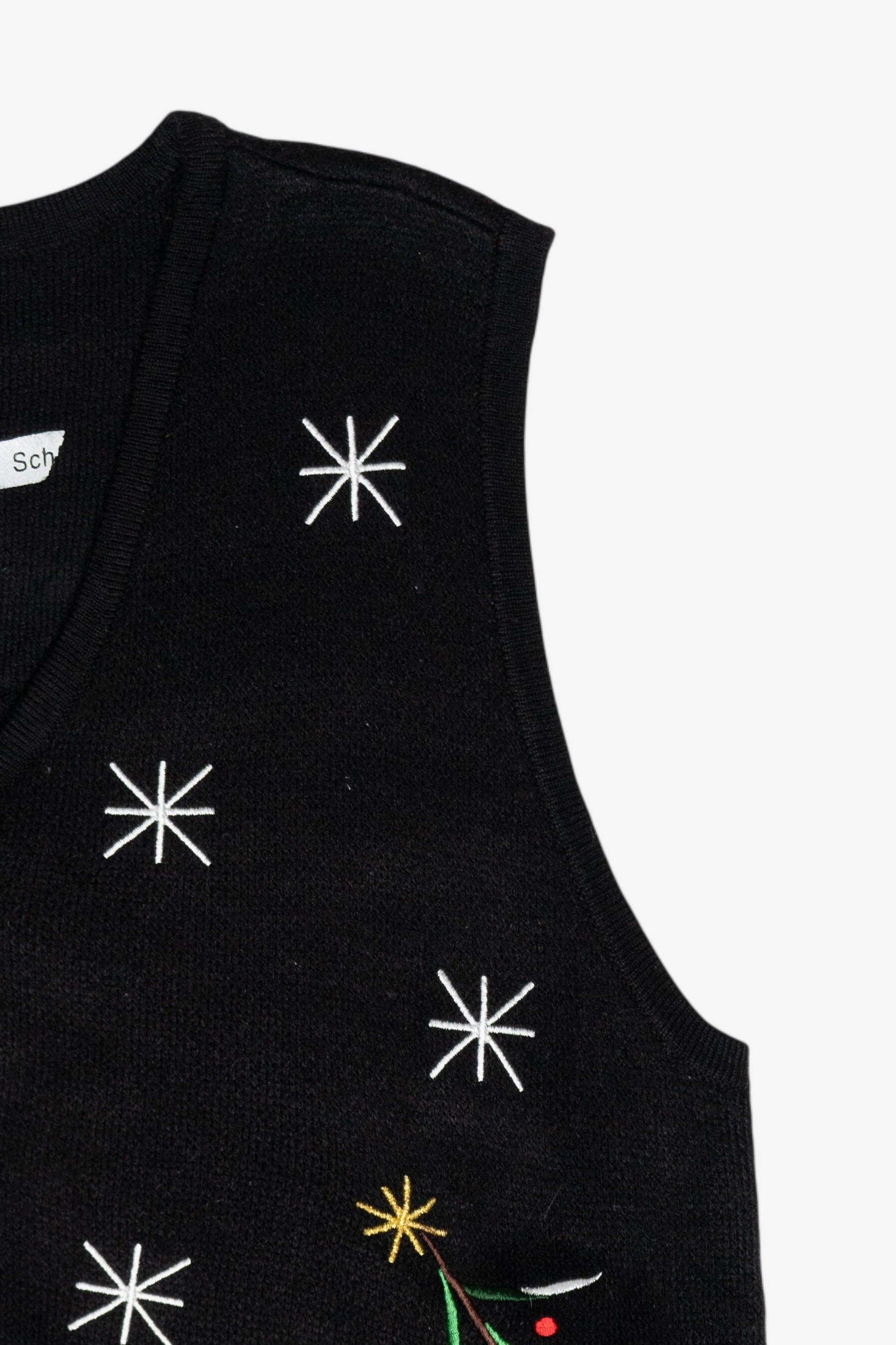 Snowmen Family and Cardinals Vintage Ugly Christmas Vest (2000s)