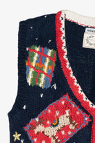 Hand Knit Vintage Ugly Christmas Vest (1990s)
