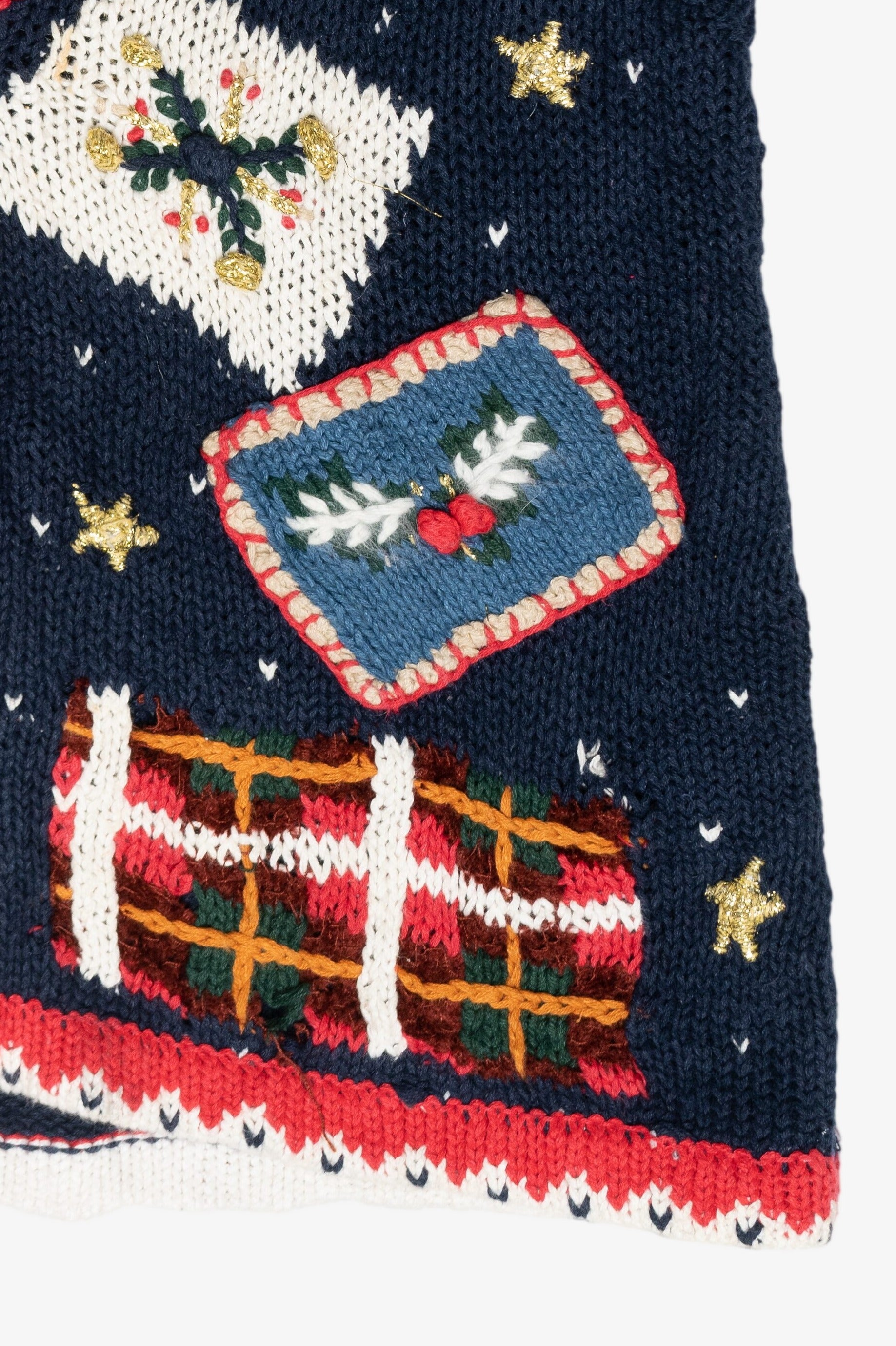 Hand Knit Vintage Ugly Christmas Vest (1990s)