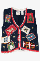 Hand Knit Vintage Ugly Christmas Vest (1990s)