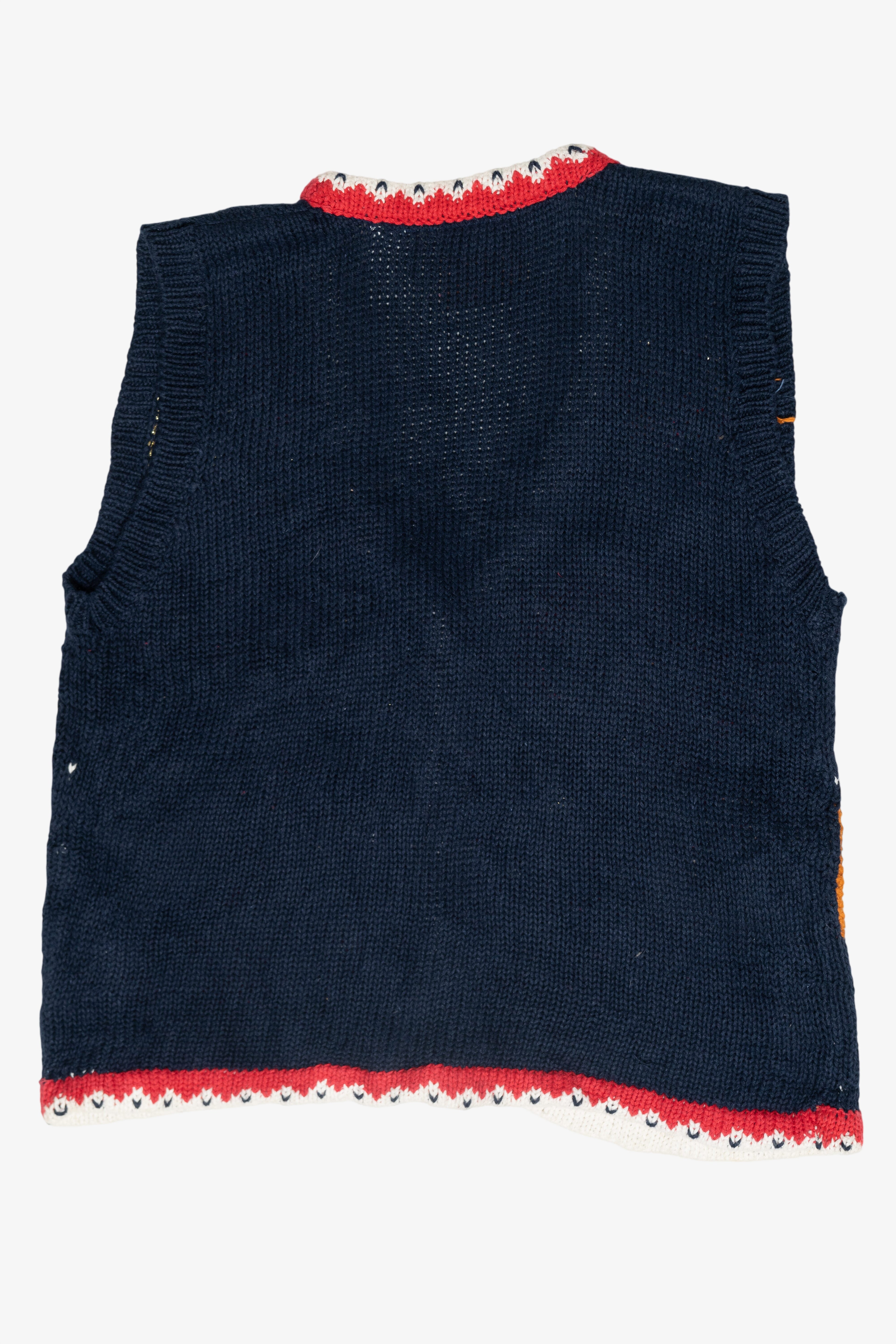 Hand Knit Vintage Ugly Christmas Vest (1990s)