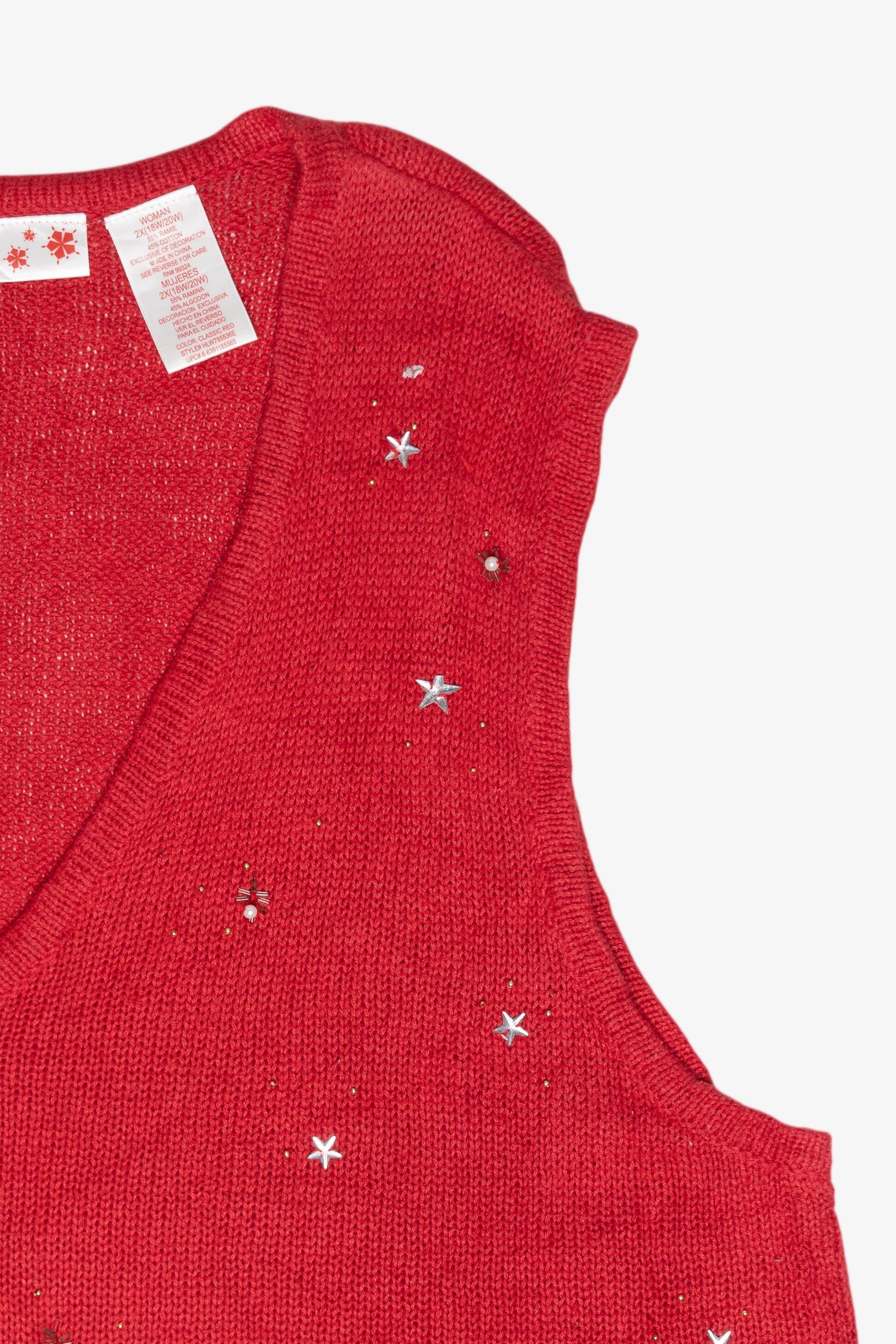 Snowmen String Lights Vintage Ugly Christmas Vest (2000s)