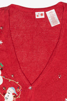 Snowmen String Lights Vintage Ugly Christmas Vest (2000s)