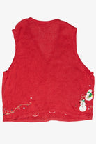 Snowmen String Lights Vintage Ugly Christmas Vest (2000s)