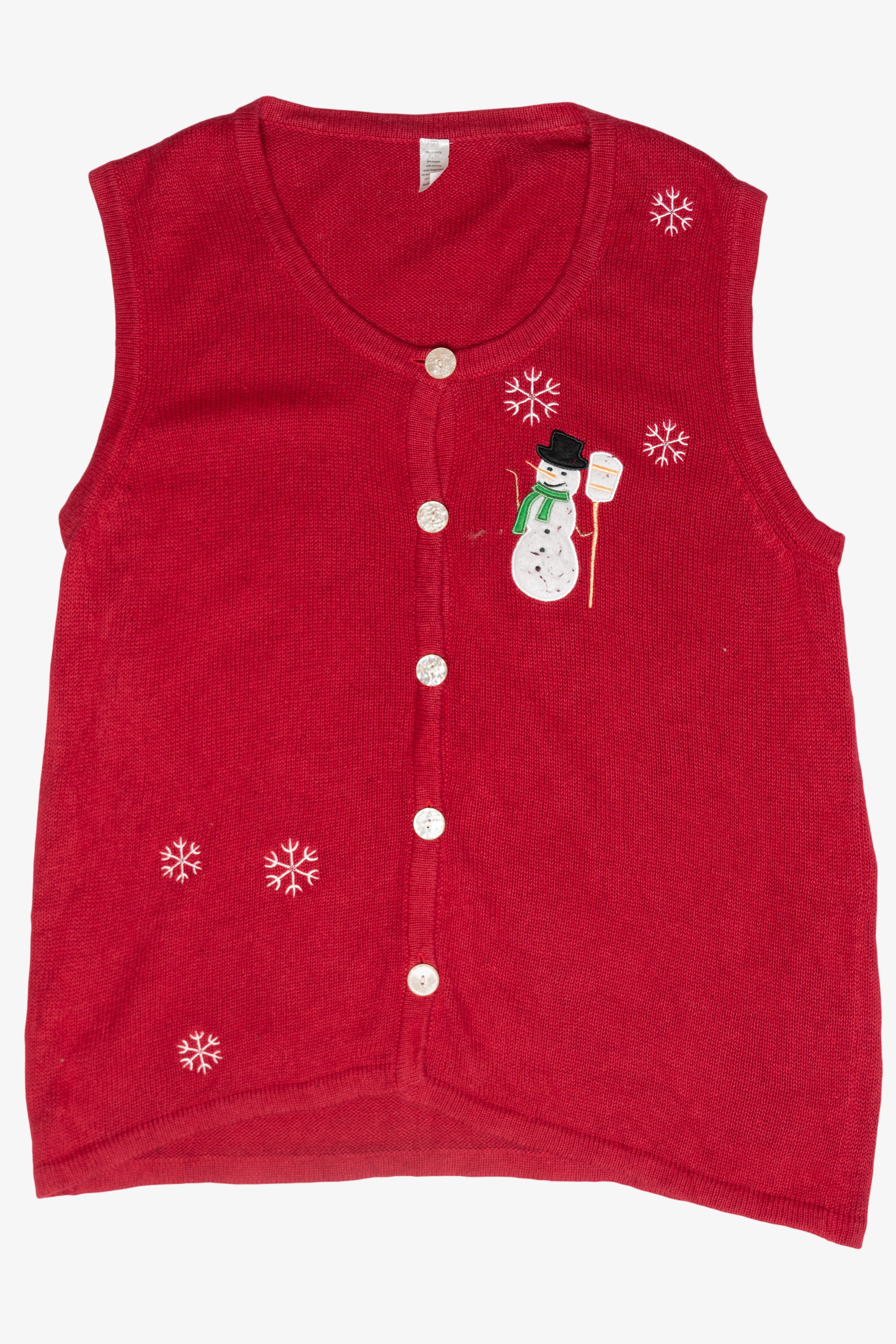 Snowmen Ugly Vintage Christmas Vest (1990s)
