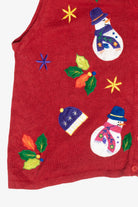 Snowmen Hats Vintage Ugly Christmas Vest (1990s)