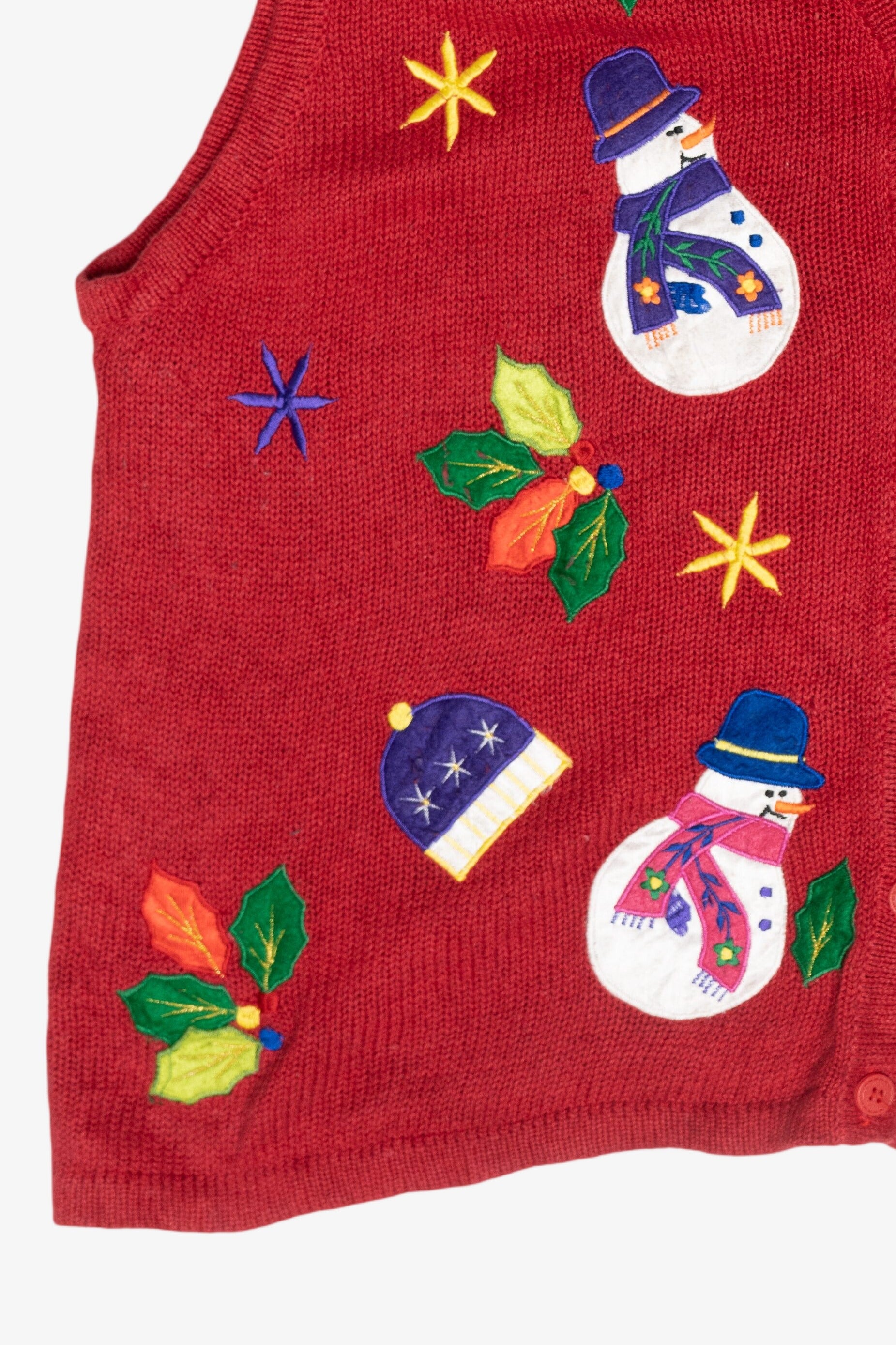 Snowmen Hats Vintage Ugly Christmas Vest (1990s)