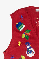 Snowmen Hats Vintage Ugly Christmas Vest (1990s)