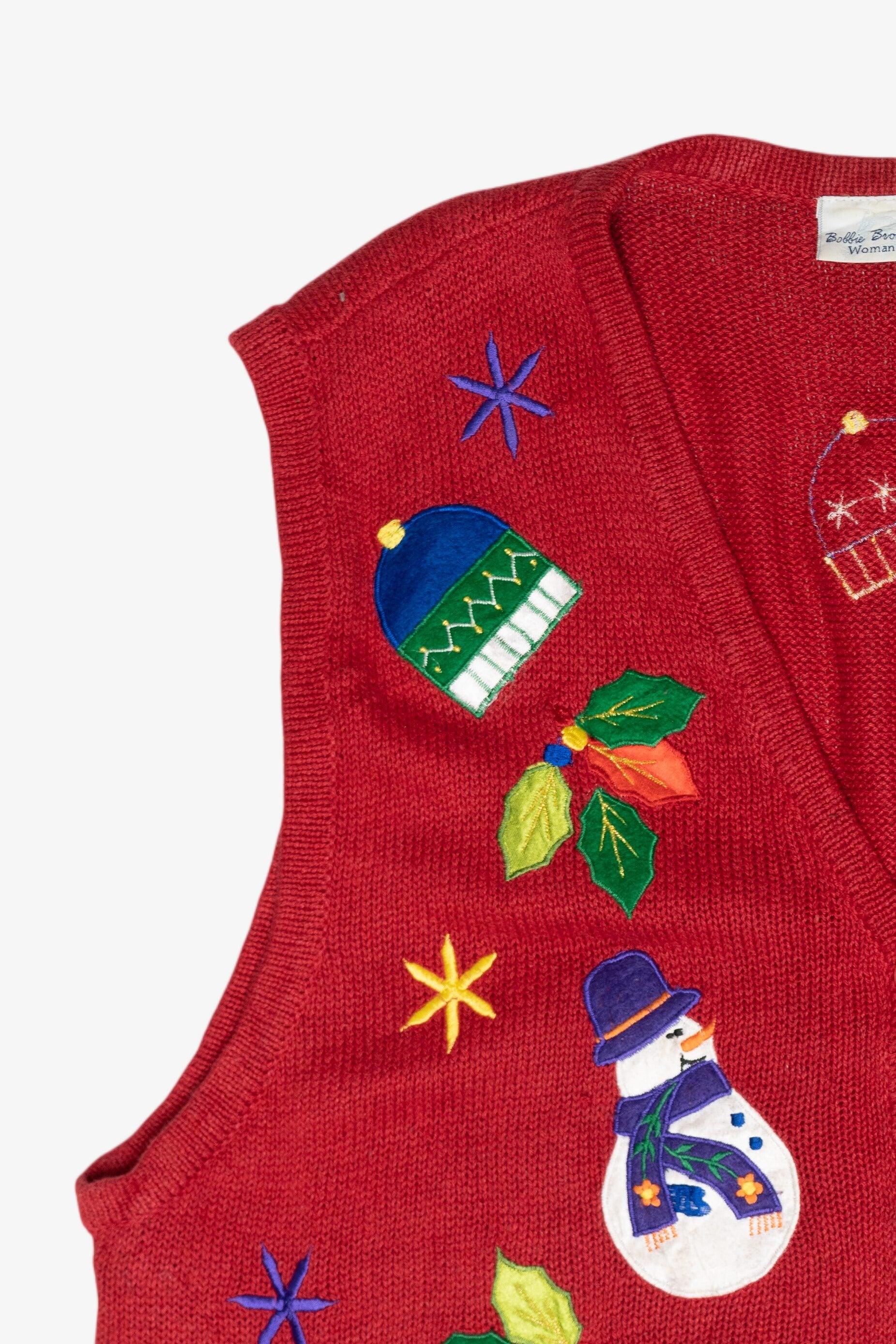 Snowmen Hats Vintage Ugly Christmas Vest (1990s)